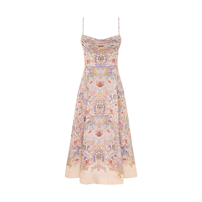zimmermann rebellion tuck midi dress